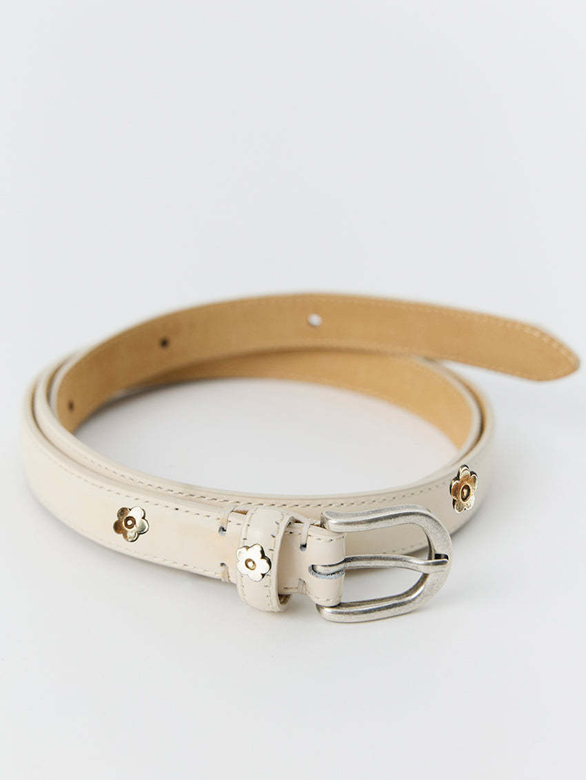 Purpose Belt Rivet White Polido