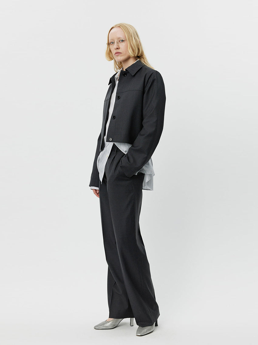 Above Jacket Grey 50’s Stripe