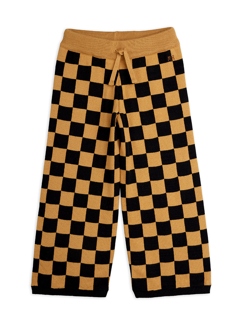 Chess Check Knitted Trouser Brown