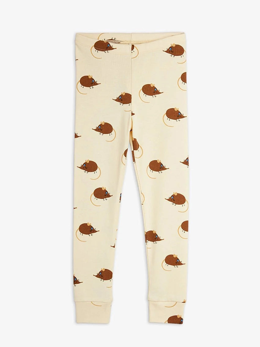 Elephant Shrew AOP Leggings Beige