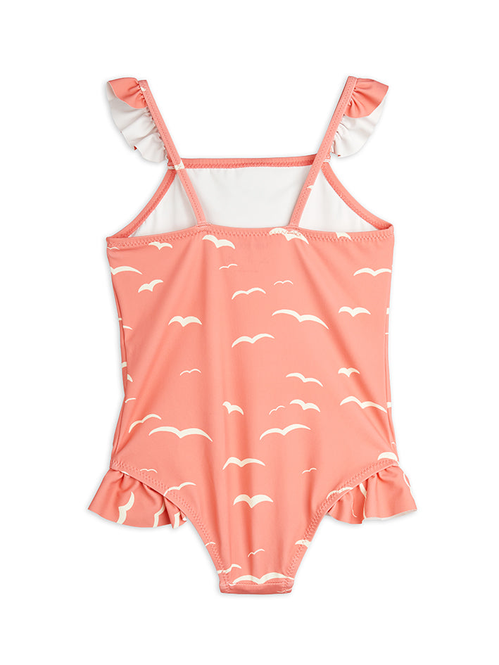 Seagull Frill Swimsuit Pink