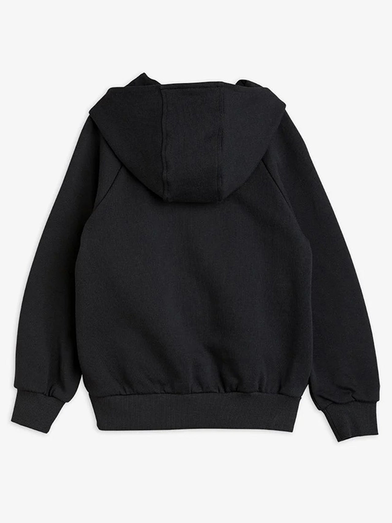 Basic Solid Zip Hoodie Black
