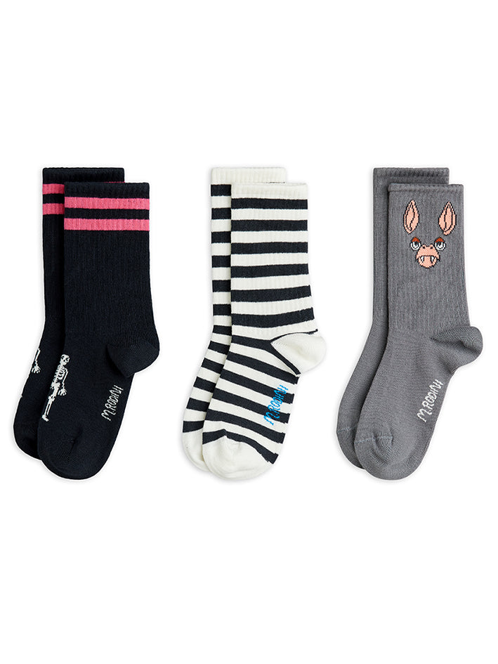 Bat 3 Pack Socks