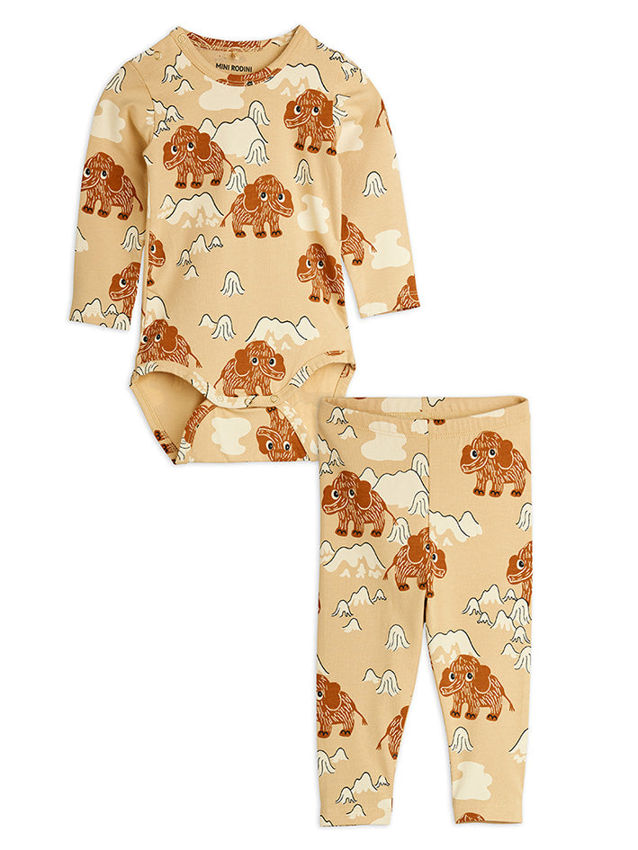 Mammoth AOP Baby Set Beige