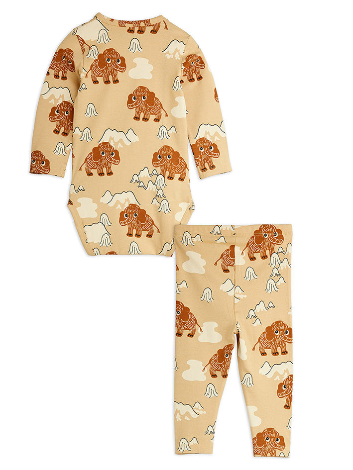 Mammoth AOP Baby Set Beige