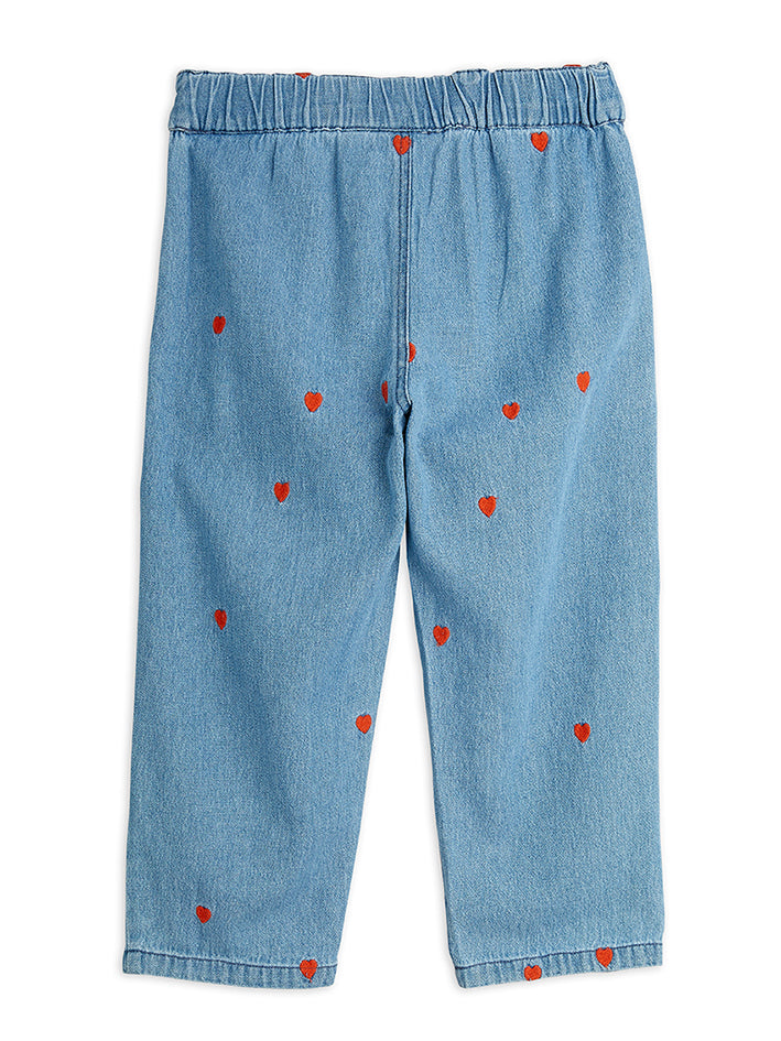 Mini Hearts Woven Trousers Blue