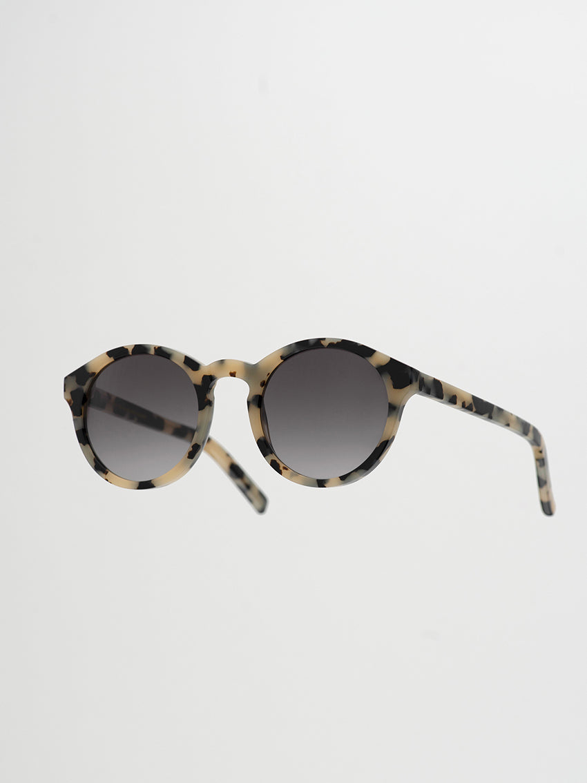 Barstow Sunglasses Black / White Havana Grey Gradient Lens