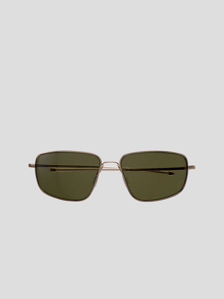 Marathon Sunglasses Gold / Green Solid Polarized Lens