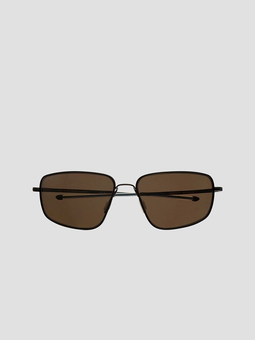 Marathon Sunglasses Matt Black / Brown Solid Polarized Lens