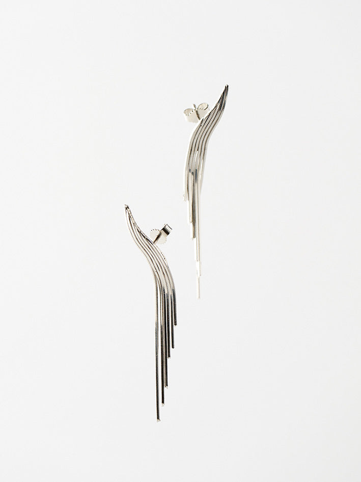 Lissom Cascade Earrings NO2 Short Silver