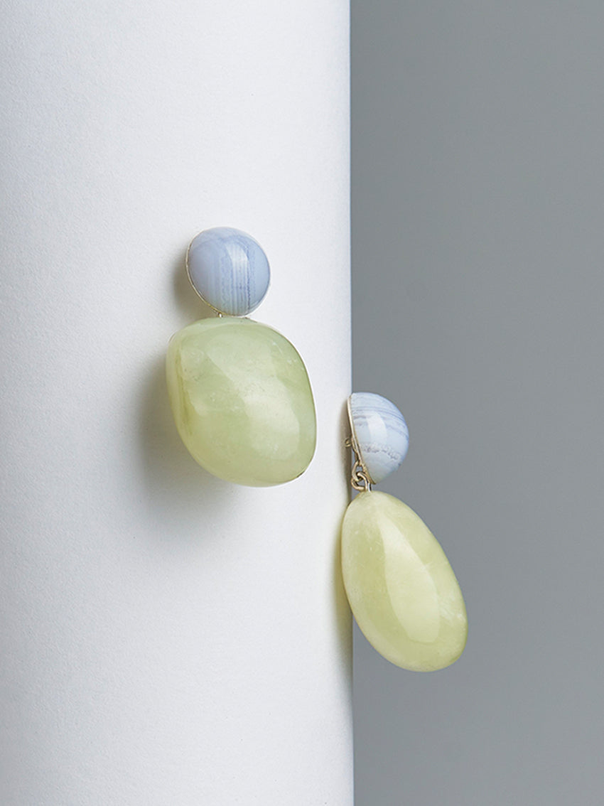 Pebbles Earrings NO1 Blue and Green