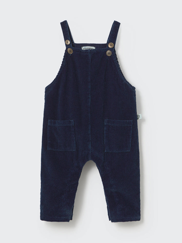 Dax Navy Denim Corduroy Baby Overalls