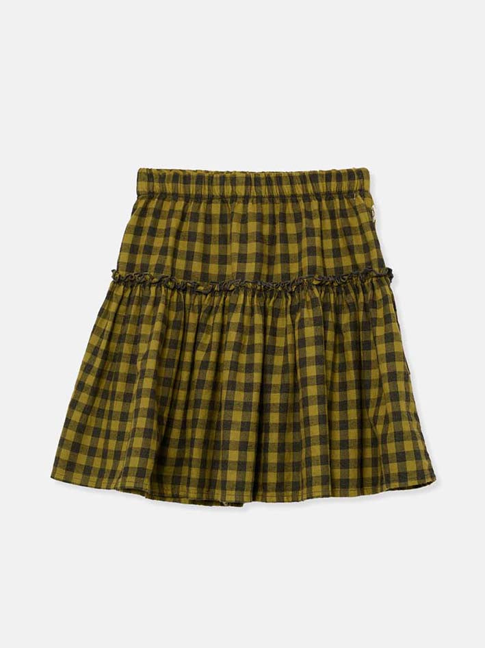 Martina Gingham Skirt Green