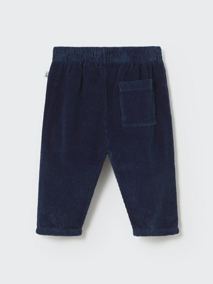 Miki Navy Denim Corduroy Pants