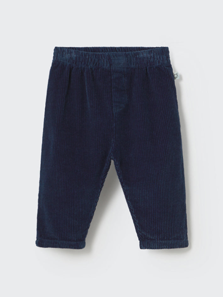 Miki Navy Denim Corduroy Pants