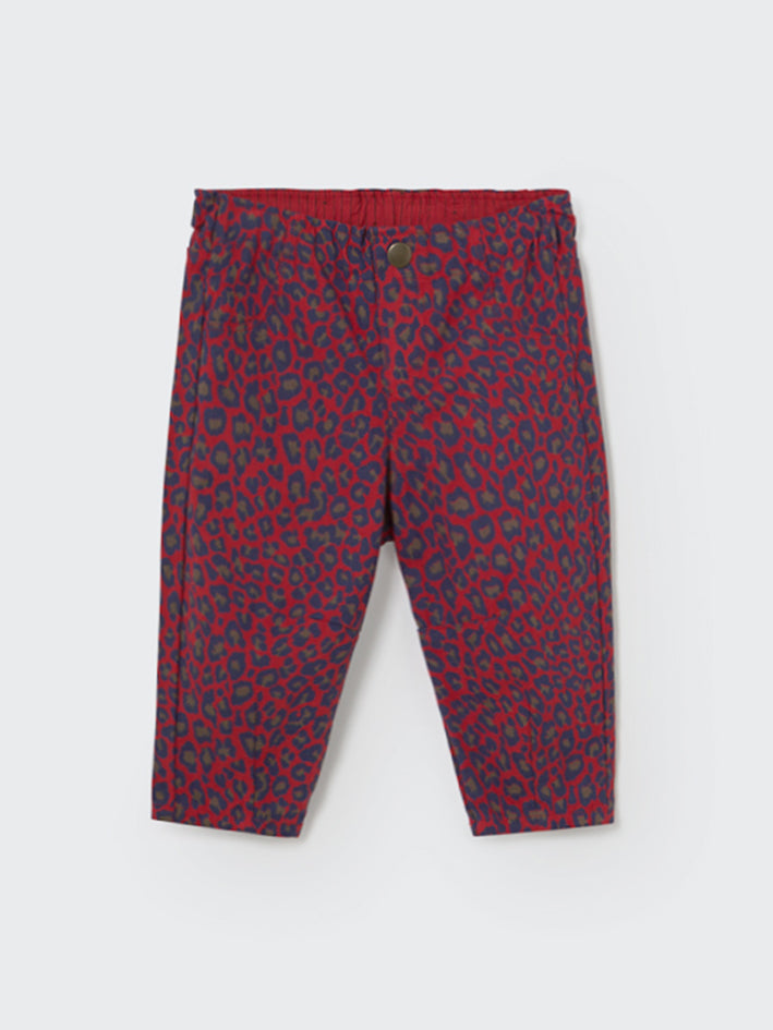 Red Velvet Animal Print Baby Leggings