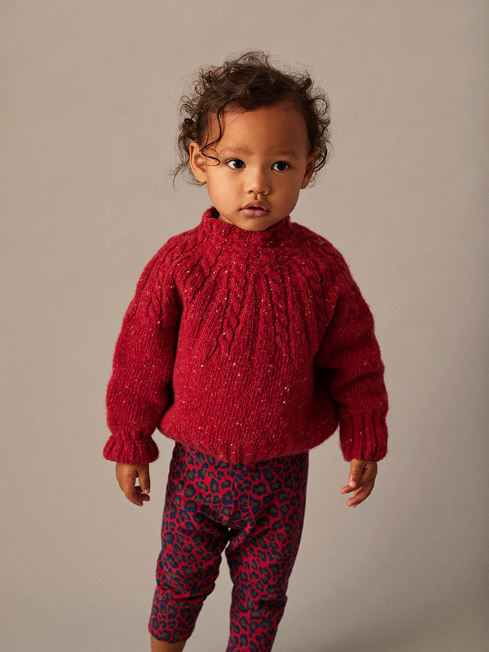 Red Velvet Animal Print Baby Leggings