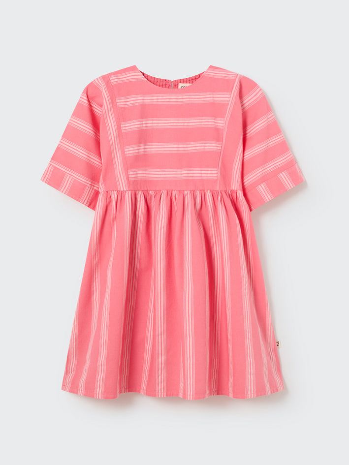 Adela Dress Stripe Confetti Pink