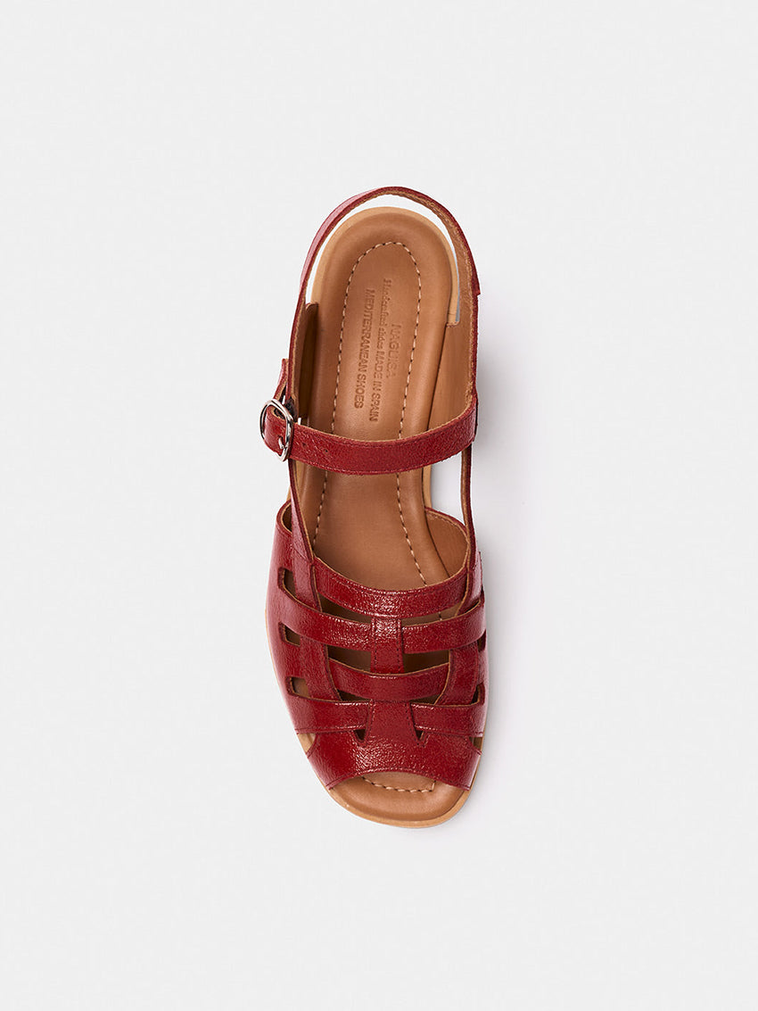 Manto Sandal Red Varnish
