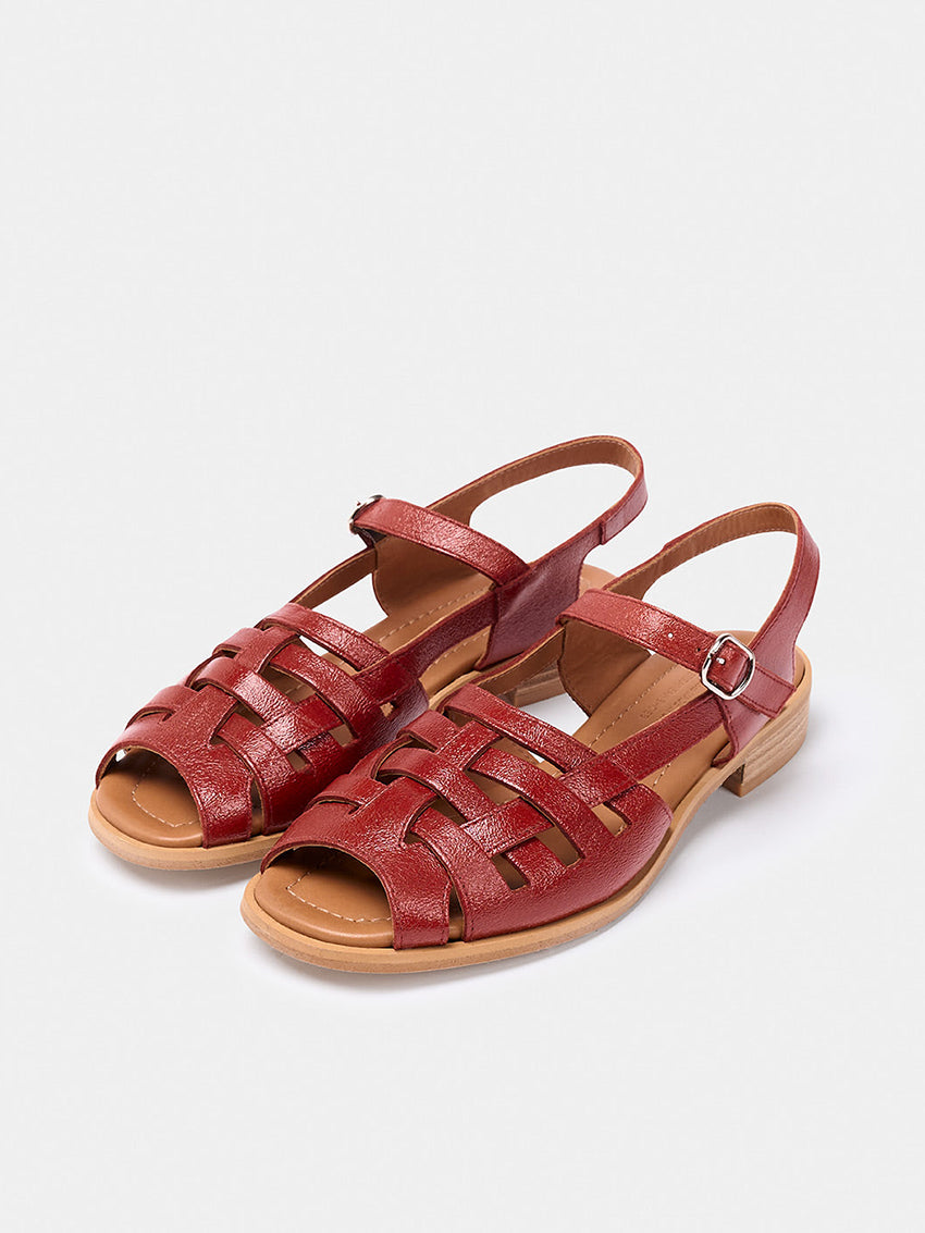 Manto Sandal Red Varnish