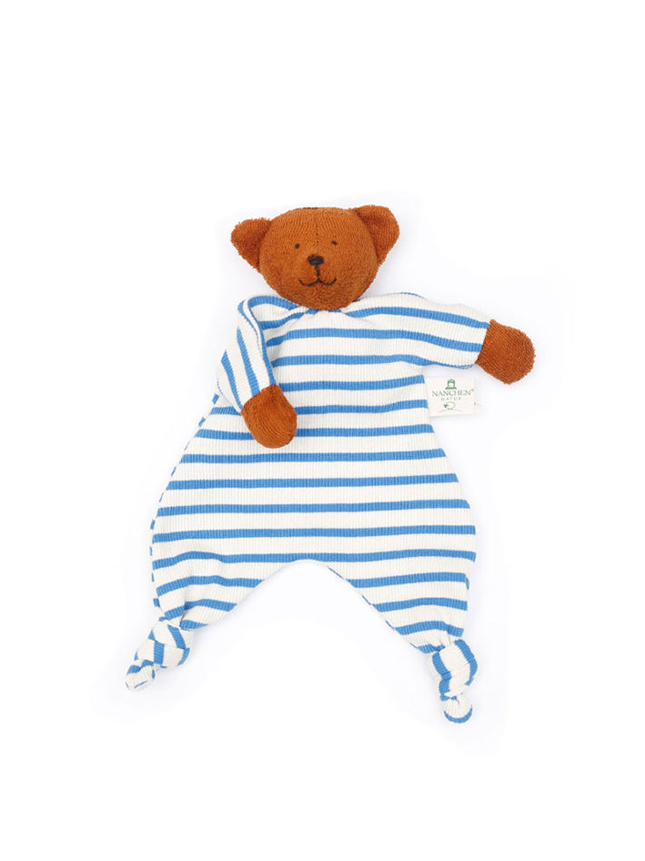 Bear Blue Striped Baby comforter