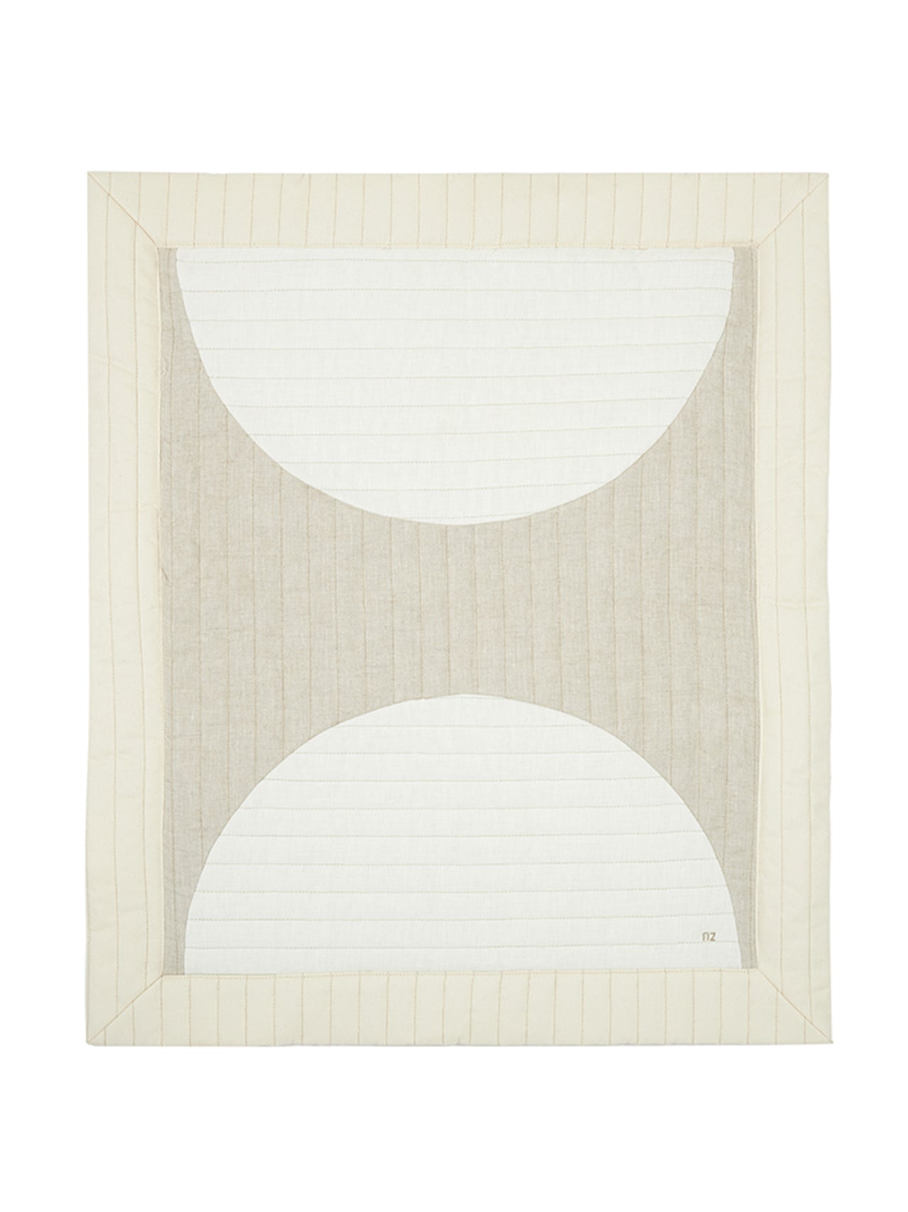 Lin Francais Moon Quilted Blanket Natural