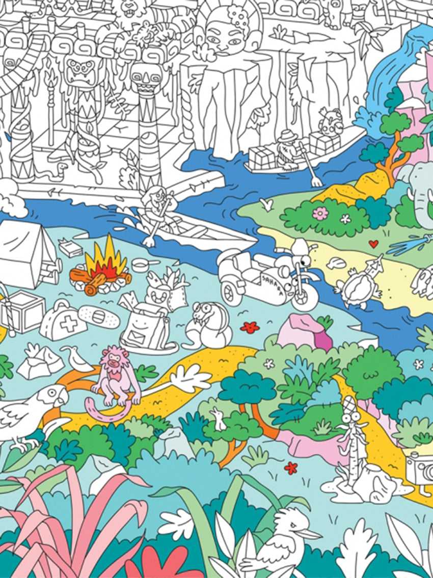 Jungle Coloring Poster