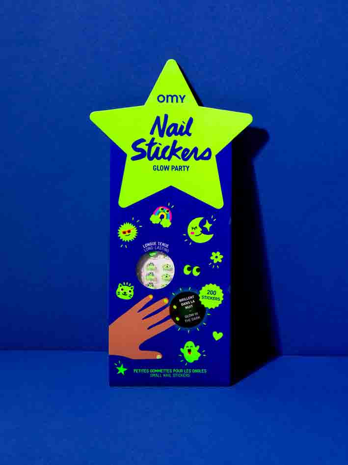 Nail Stickers Glow Party