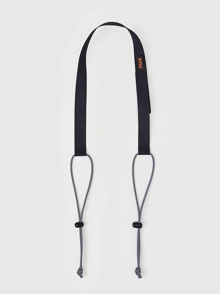 Flat Strap Lead Black Silver Reflective