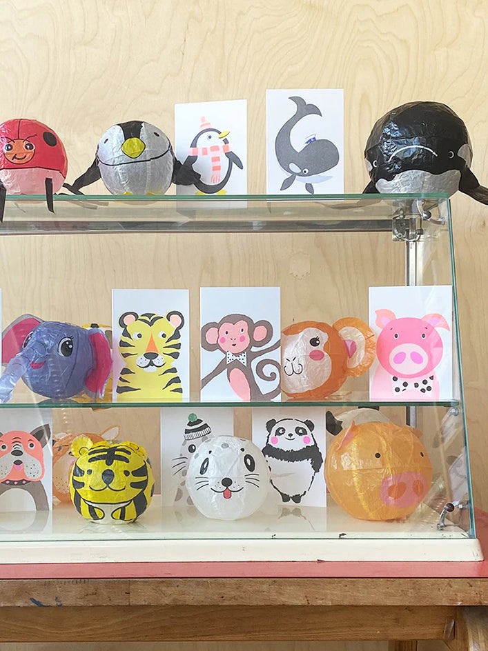 Elephant Japanese Balloon Card