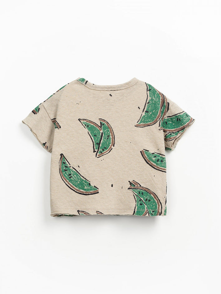 Potterie Printed Jersey T-Shirt Beige