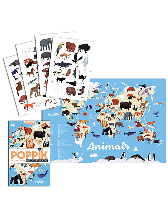 Sticker Poster Animals Of The World