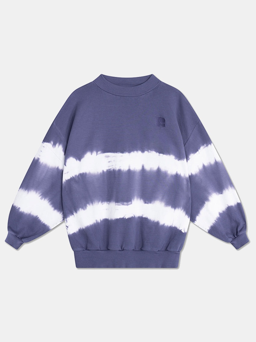 Crewneck Sweater Night Shade Blue Tie Dye
