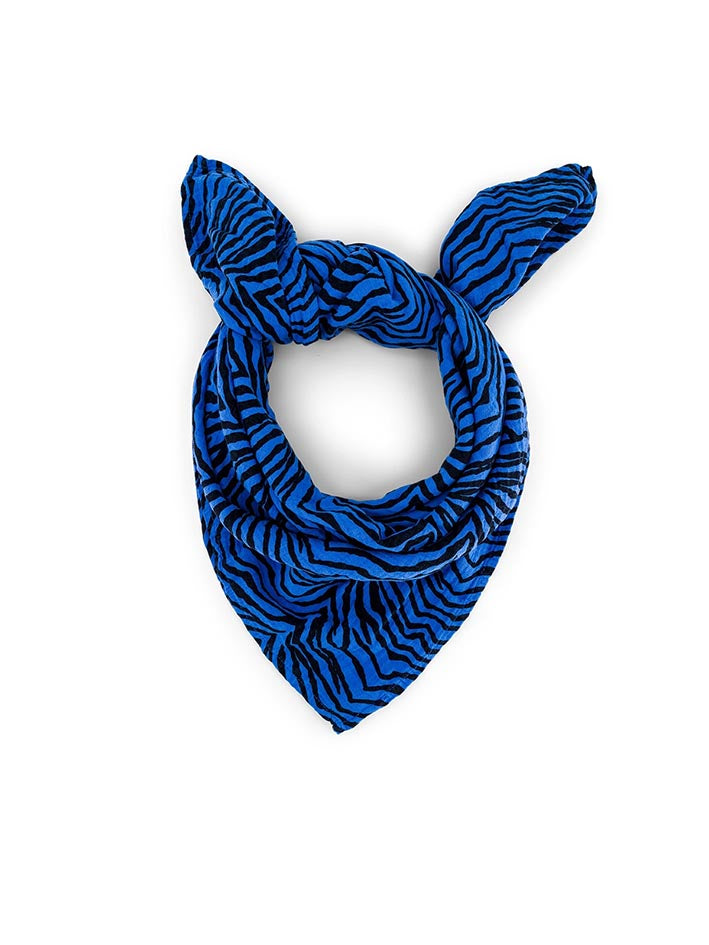 Bianca Zebra Blue Greek Small Swaddle 70x70