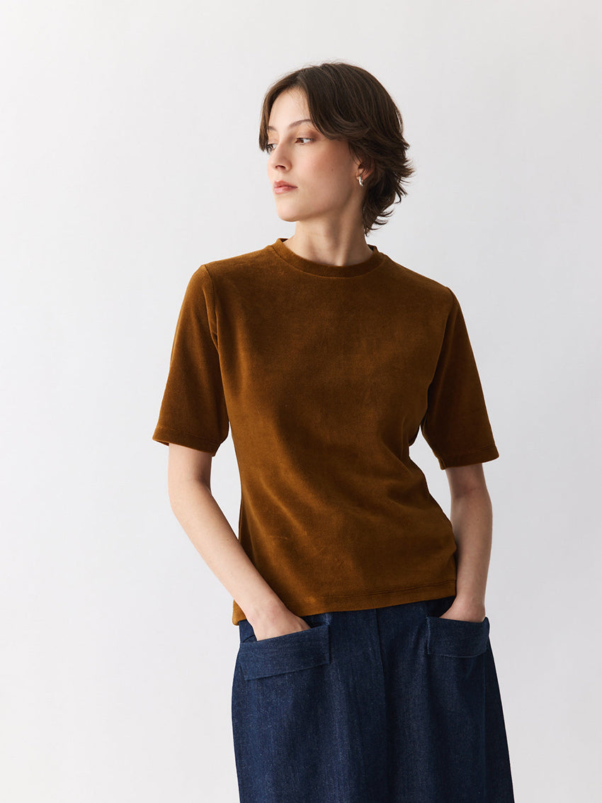 Velvet T-Shirt Cinnamon