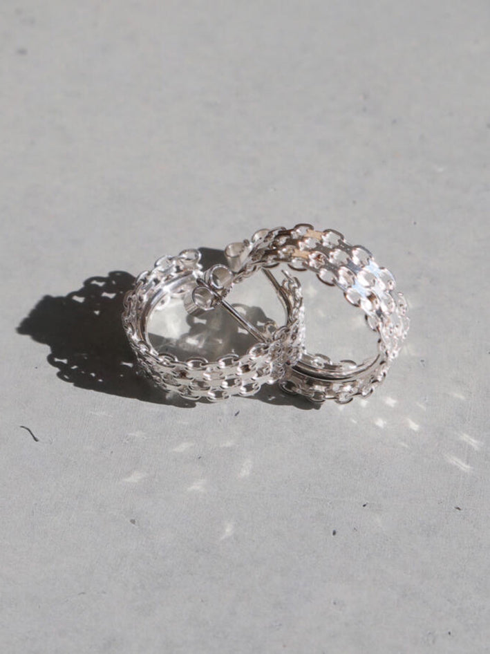 Glitz Hoops Silver