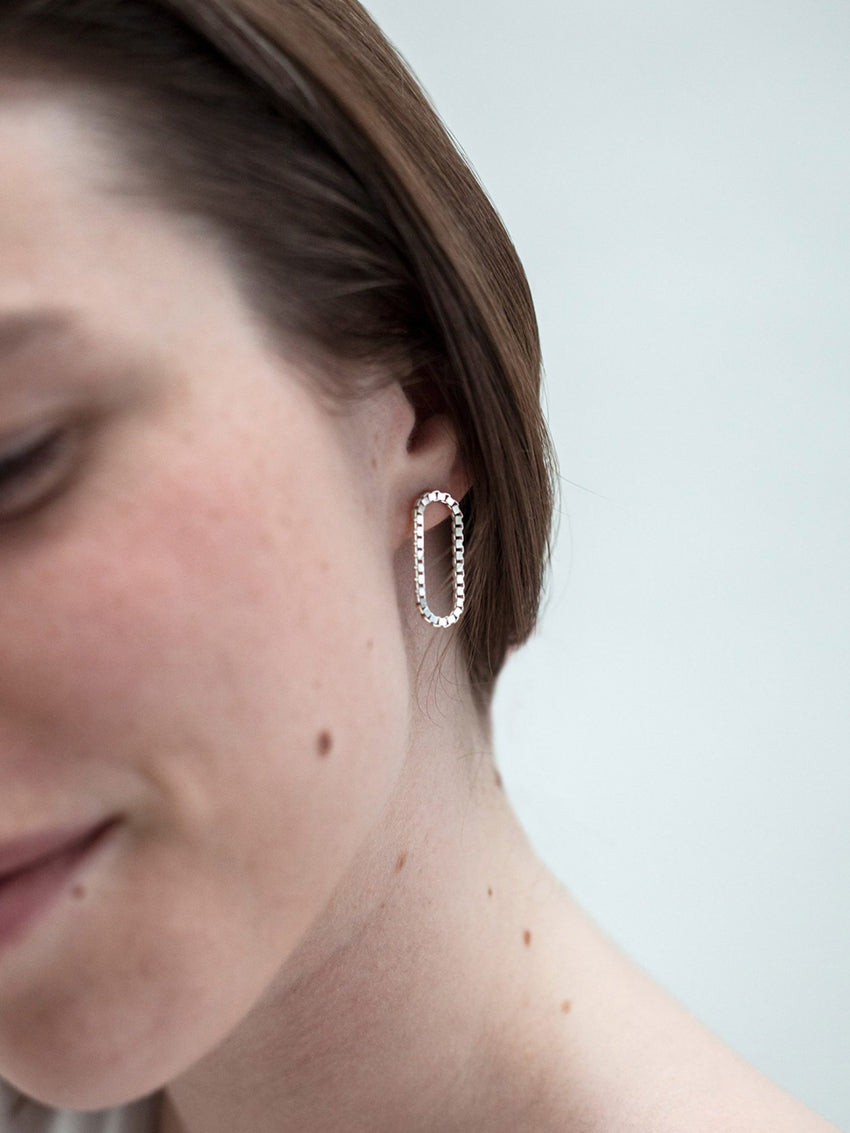 Loop Earrings Short Silver
