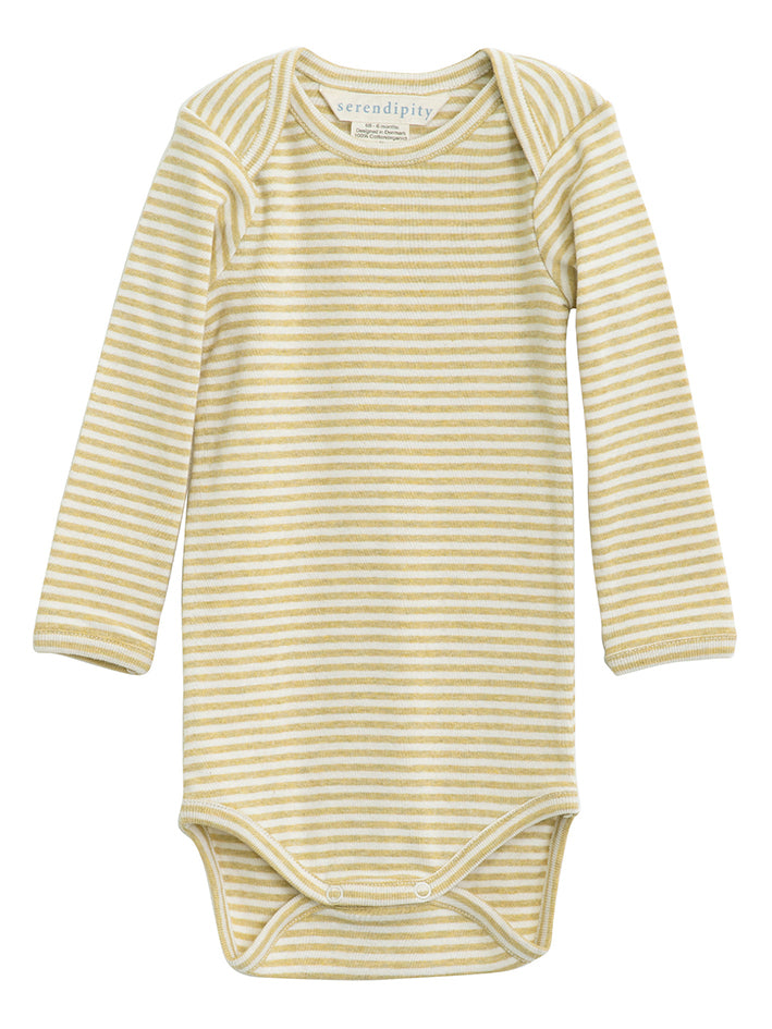 Baby Body Stripe Chamomille Offwhite