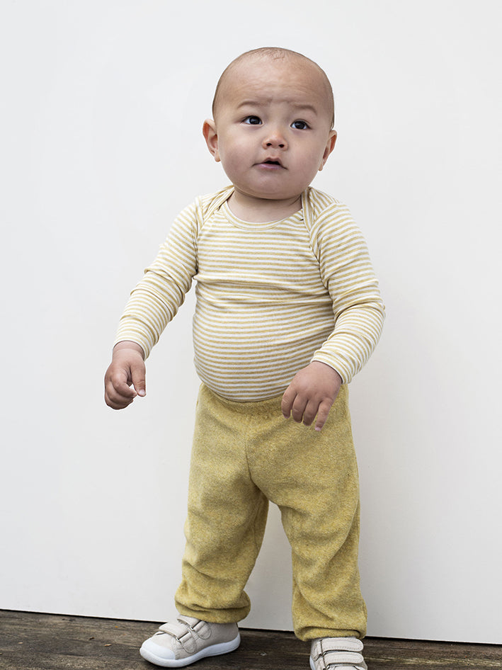 Baby Body Stripe Chamomille Offwhite