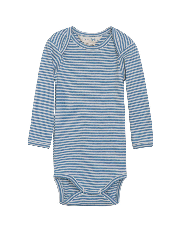Baby Body Stripe Azur/Ecru