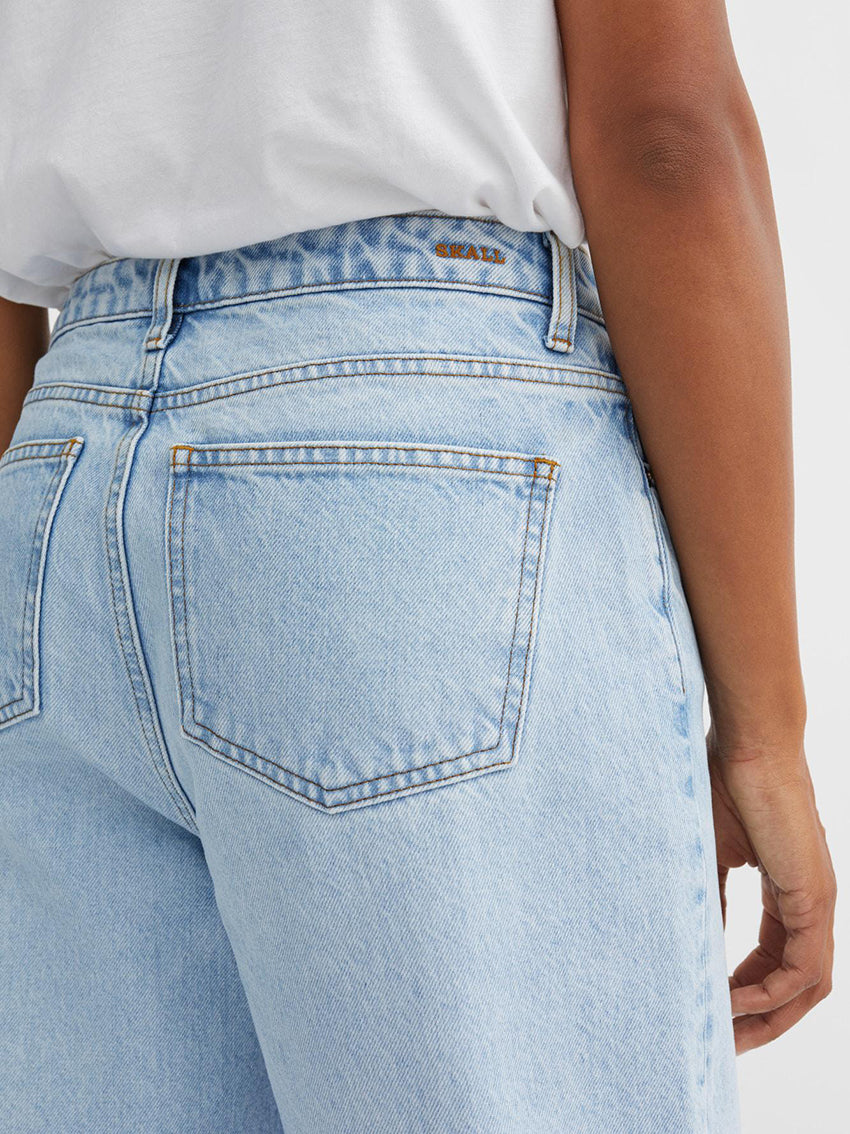 Willow Wide Jeans Worn Light Blue