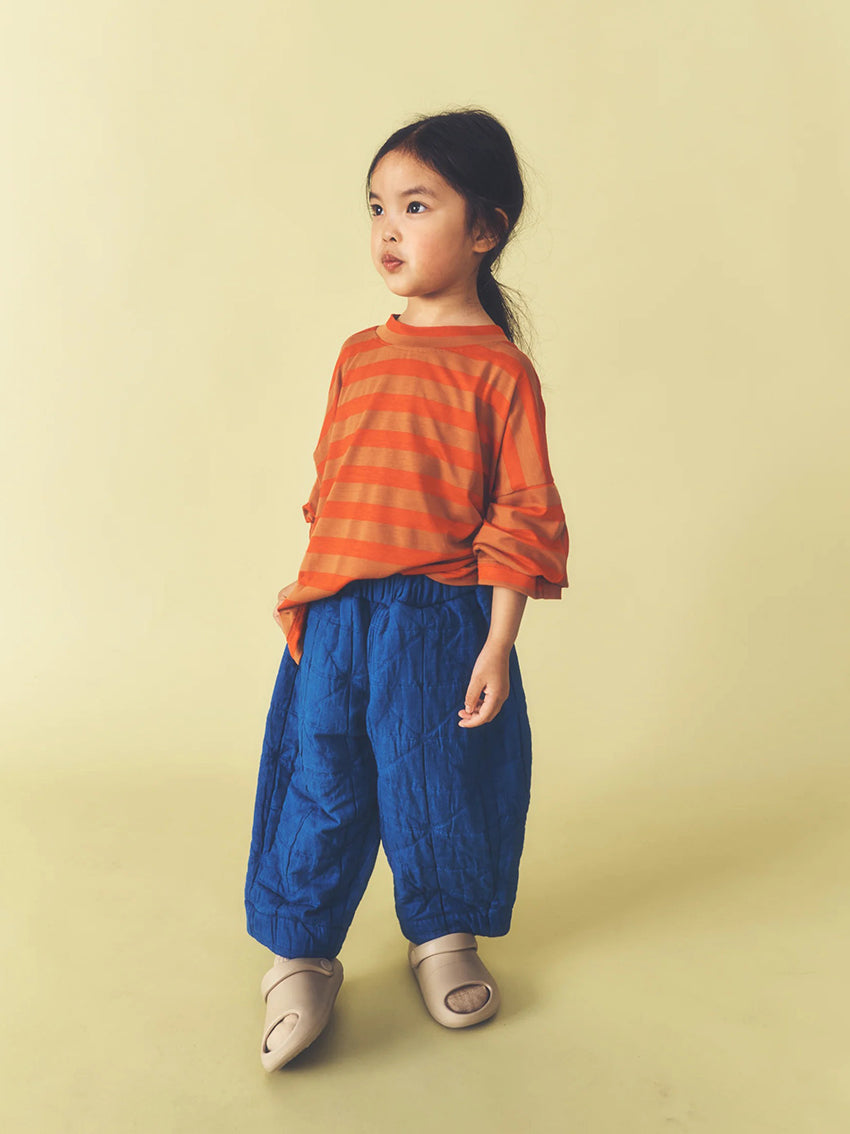 Manu Cotton Quilted Trousers Blue
