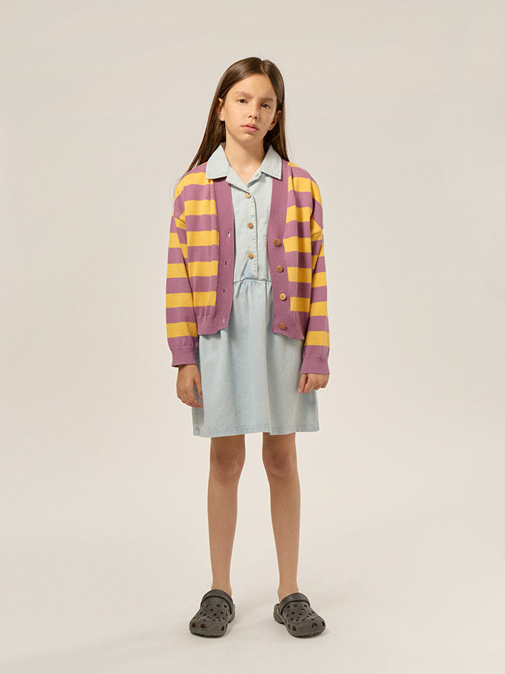 Purple Stripes Cardigan