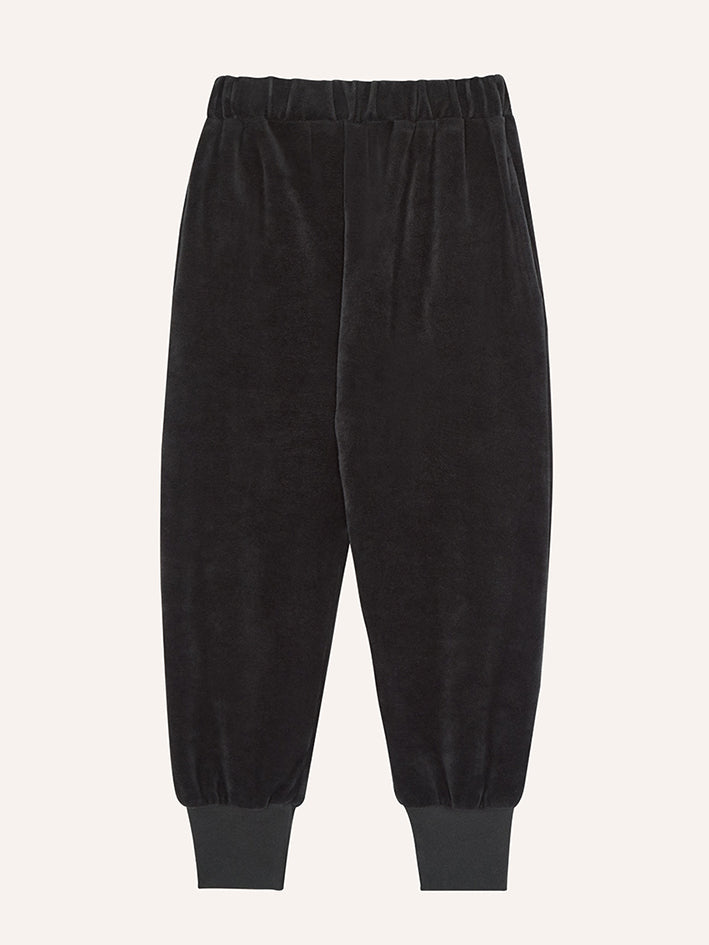 Grey Velour Jogging Pants
