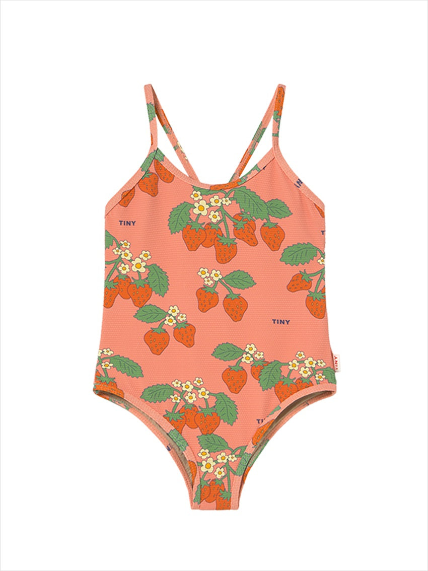 Strawberries Swimsuit Dark Pink