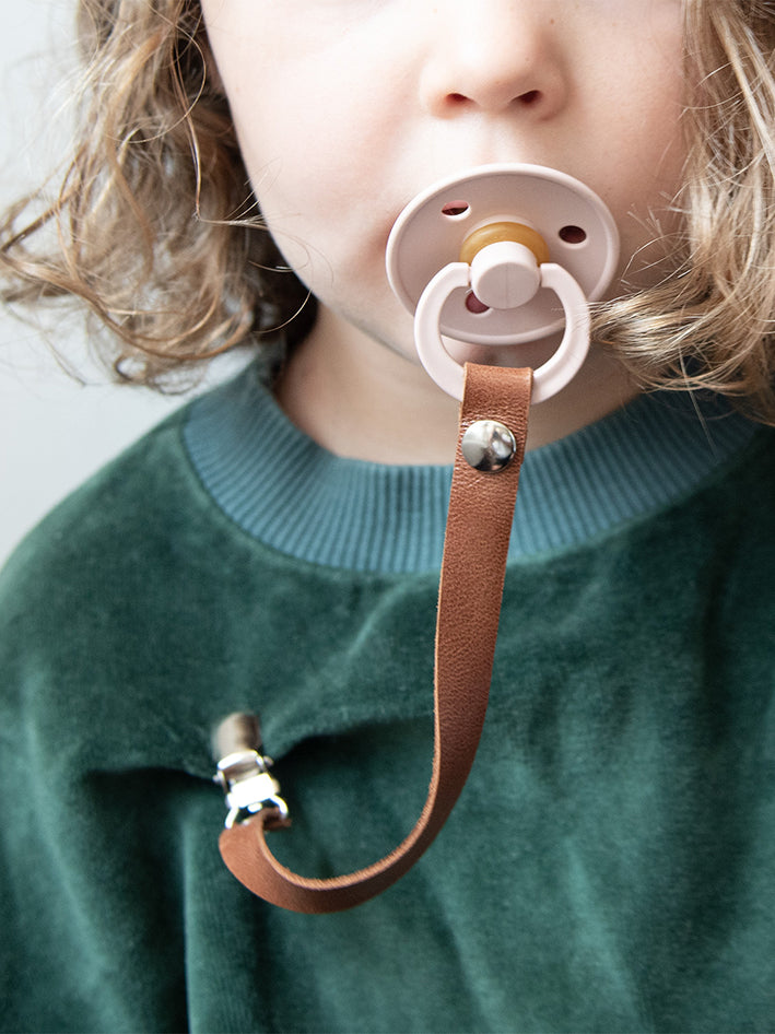 Pacifier Clip Brown/Gold