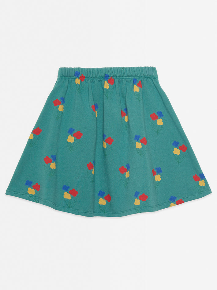 Flowers Allover Skirt Green