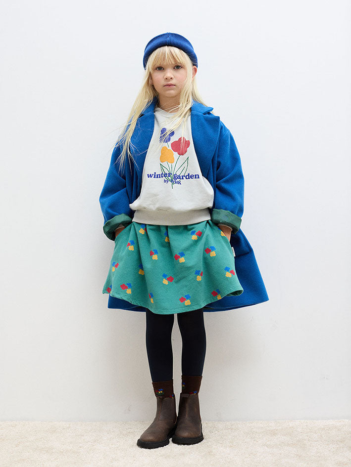 Flowers Allover Skirt Green