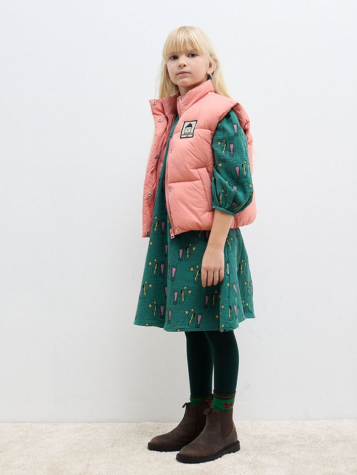 Magic Toothbrush Allover Woven Dress Emerald