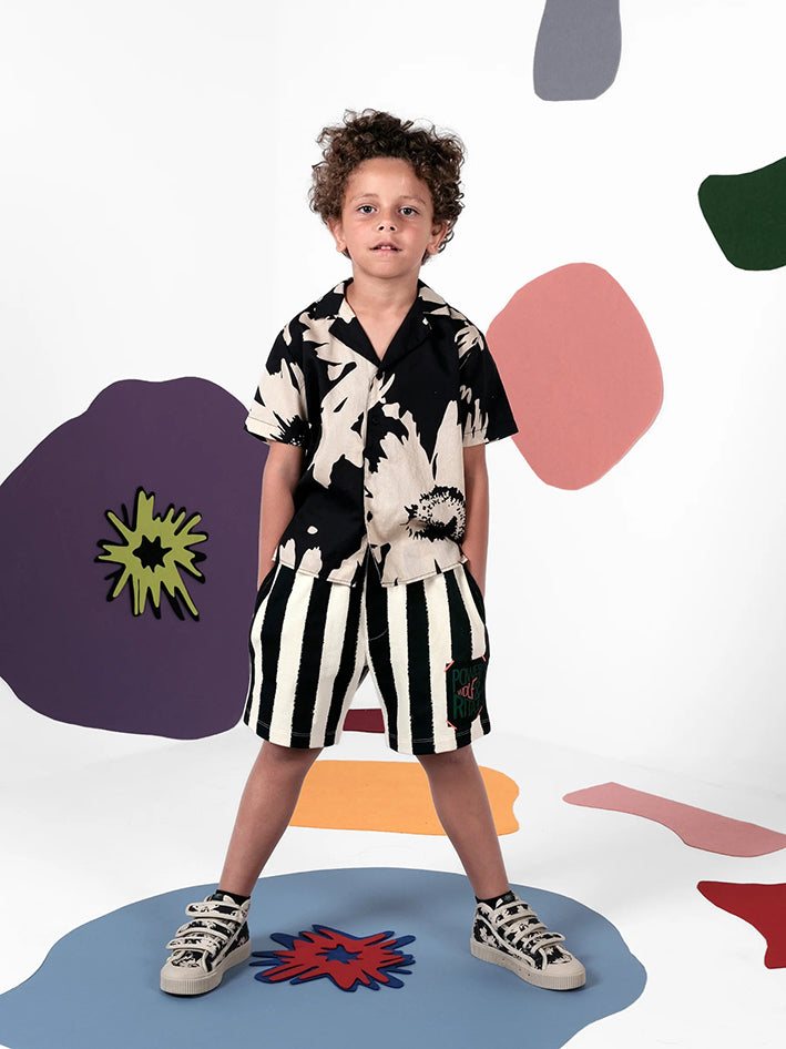 Bruno Shirt Botanical Black